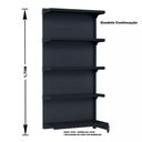 Ver imagem 3 de Gondola Parede 170 Fit Ate 5 Metros Preto 25 Bandeja Sp Etiqueta