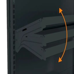 Gondola Parede 170 Fit Ate 5 Metros Preto 25 Bandeja Sp Etiqueta - 4