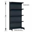 Ver imagem 2 de Gondola Parede 170 Fit Ate 5 Metros Preto 25 Bandeja Sp Etiqueta