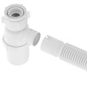 Ver mais imagens de Tanque de Plástico 34l para Lavanderia Branco + Sifão Copo Universal Sanfonado + Fita Veda Rosca + T