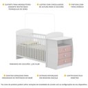 Ver imagem 5 de Berço Cômoda para Colchão 60 x 130 cm Rafael Multimóveis FG0516 Branco/Rosa