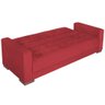 Sofá Cama 3 Lugares Jobim Suede Vermelho - 13