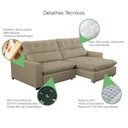 Ver imagem 6 de Sofa Retratil Reclinavel 2 Lugares 220cm Veludo Andreia Bege Capuccino