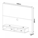 Ver imagem 6 de Sala de Estar Completa com Painel para TV até 42 pol com Mesa de Centro e Mesa Lateral Delta Oval Marrom 100% MDF