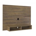 Ver imagem 3 de Sala de Estar Completa com Painel para TV até 42 pol com Mesa de Centro e Mesa Lateral Delta Oval Marrom 100% MDF