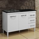 Ver imagem 1 de Balcão P/Cooktop 4 Bocas 2 Portas 3 Gavetas Virtus Branco