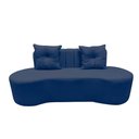 Ver imagem 3 de Sofá 2 Lugares Orgânico Curvo Madrid 150cm Suede Azul Marinho