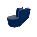 Ver imagem 7 de Sofá 2 Lugares Orgânico Curvo Madrid 150cm Suede Azul Marinho