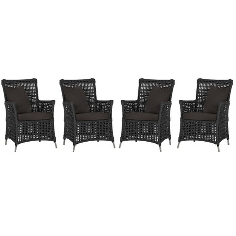 4 Poltronas Igapó Alumínio Micro Pintura Fendi Corda Náutica Estofado 9