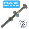 Parafuso Francês 1/4 X 06 C/ Porca e Arruela 100 Und Belenus - 1