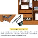 Ver imagem 3 de Guarda-Roupa Casal com 6 Portas e 4 Gavetas 180cm Multimóveis CR35483 Cinamomo/Off White