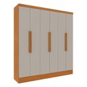Ver imagem 2 de Guarda-Roupa Casal com 6 Portas e 4 Gavetas 180cm Multimóveis CR35483 Cinamomo/Off White