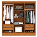 Ver imagem 5 de Guarda-Roupa Casal com 6 Portas e 4 Gavetas 180cm Multimóveis CR35483 Cinamomo/Off White
