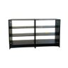 Balcão Expositor com Vidro e Mdf - 2 Módulos Vitrine Lojas e Comércios Preto - Suprema Móveis - 1