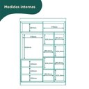 Ver imagem 6 de Guarda-Roupa Casal Bagda 100% MDF 3 Portas 3 Gavetas Castanho/Off White Bege