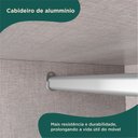 Ver imagem 3 de Guarda-Roupa Casal Bagda 100% MDF 3 Portas 3 Gavetas Castanho/Off White Bege