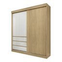 Ver imagem 7 de Guarda-Roupa Casal Bagda 100% MDF 3 Portas 3 Gavetas Castanho/Off White Bege