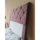 Ver imagem 4 de Cabeceira Pâmela Cama Box Estofada Capitone Élpis Móveis Suede Preto 195cm