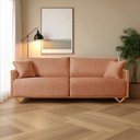 Ver imagem 6 de Sofá Fixo Lara 4 Lugares Luxo 2,90m Castellar Móbile Marrom Linho Terracota