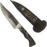 Faca Paineira Modelo Antigo Artesanal 6' Pequena Aço Carbono 1070 Caça Cabo Chifre Escuro Bainha - 5