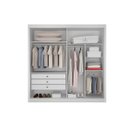 Ver imagem 2 de Guarda Roupa Ripado Espelho Gavetas Lugano 100% MDF - Marcs