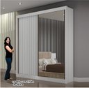 Ver imagem 7 de Guarda Roupa Ripado Espelho Gavetas Lugano 100% MDF - Marcs