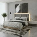 Ver imagem 6 de Cabeceira Queen Estofada com LED Suede Cinza Fixação na Parede MDF Vns Concept