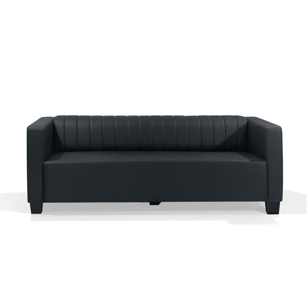 Sofá 3 Lugares Diamante 196cm Redenobre Cor:preto;