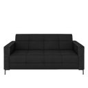 Ver imagem 4 de Sofá Living Decorativo Houston 2 Lugares 200cm Pés em Metal Veludo/ Pu Bege/ Preto G33 - Gran Belo