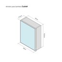 Ver imagem 5 de Armário para Banheiro com Espelho Luxor Preto 34cm