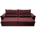 Ver imagem 5 de Sofá Retrátil e Reclinável 2,35m Molas Ensacadas Cama inBox Big Space com Bordado 3D Velusoft