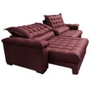 Ver imagem 7 de Sofá Retrátil e Reclinável 2,35m Molas Ensacadas Cama inBox Big Space com Bordado 3D Velusoft