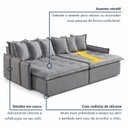Ver imagem 5 de Sofá Retrátil e Reclinável Modulado 194cm Pés em Madeira Maciça Portugal