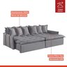 Sofá Retrátil e Reclinável Modulado 214cm Pés em Madeira Maciça Portugal  - 5