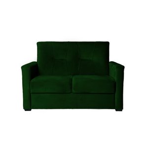 Sofá 2 Lugares Pequeno Alice e Porta Controle Herreiro Cores Cor:verde