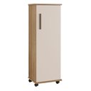 Ver imagem 2 de Armário Multiuso 1 Porta 4 Prateleiras Olinda Arte Móveis Cinamomo/off White