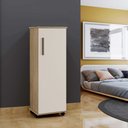 Ver imagem 5 de Armário Multiuso 1 Porta 4 Prateleiras Olinda Arte Móveis Cinamomo/off White