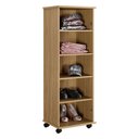 Ver imagem 4 de Armário Multiuso 1 Porta 4 Prateleiras Olinda Arte Móveis Cinamomo/off White