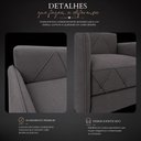 Ver imagem 7 de Poltrona Confortável 125cm Daiana Suede Cinza Império Decor
