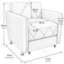 Ver mais imagens de Poltrona Confortável 125cm Daiana Suede Cinza Império Decor