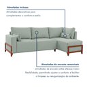 Ver imagem 6 de Sofá 4 Lugares Bipartido com Chaise 2,75 x 1,60m Holanda Base Madeira