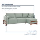 Ver imagem 4 de Sofá 4 Lugares Bipartido com Chaise 2,75 x 1,60m Holanda Base Madeira