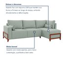 Ver imagem 7 de Sofá 4 Lugares Bipartido com Chaise 2,75 x 1,60m Holanda Base Madeira