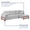 Ver imagem 2 de Sofá de Canto Bipartido 4 Lugares Holanda