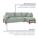 Ver mais imagens de Sofá 4 Lugares Bipartido com Chaise 2,75 x 1,60m Holanda Base Madeira