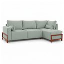 Ver imagem 2 de Sofá 4 Lugares Bipartido com Chaise 2,75 x 1,60m Holanda Base Madeira