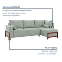 Ver imagem 4 de Sofá 4 lugares Bipartido com Chaise 2,75 x 1,60m Holanda Base Madeira Cinza