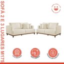 Ver imagem 2 de Conjunto de Sofá 2 e 3 Lugares Pés em Madeira Maciça Ingla