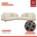 Ver imagem 4 de Conjunto de Sofá 2 e 3 Lugares Pés em Madeira Maciça Ingla