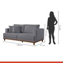 Ver imagem 6 de Conjunto de Sofá 5 Lugares Linho Cinza Ingla 190cm e 140cm